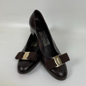Ferragamo brown heel